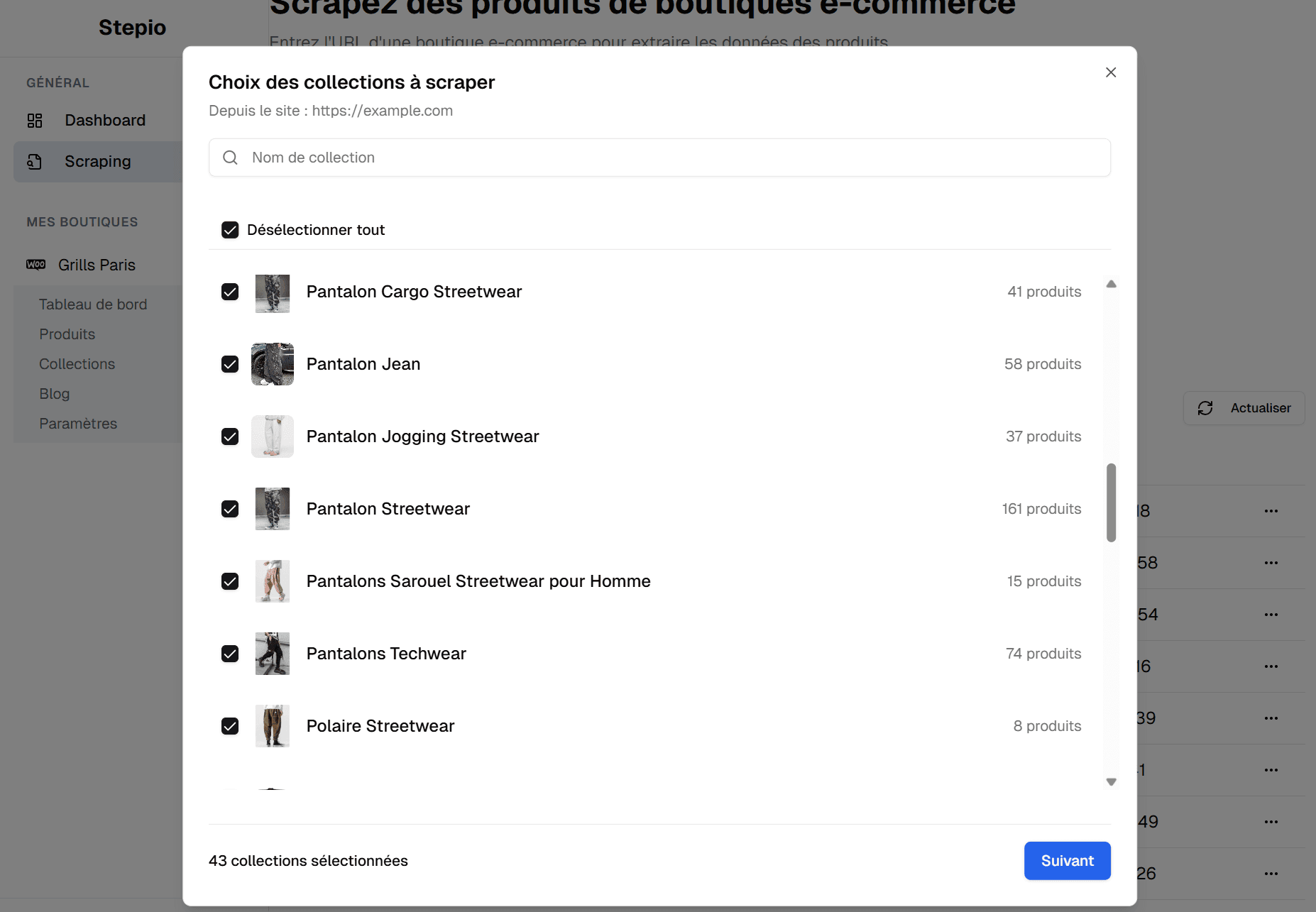 Extraction des données d'une boutique concurrente